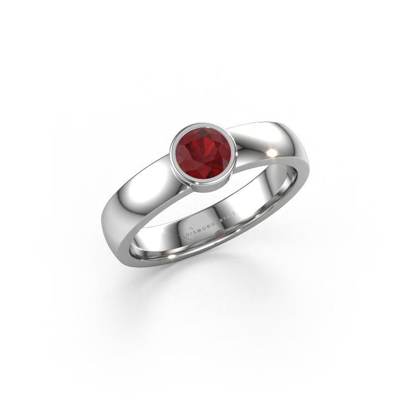 Bague Ise 1 950 platine rubis 4.7 mm