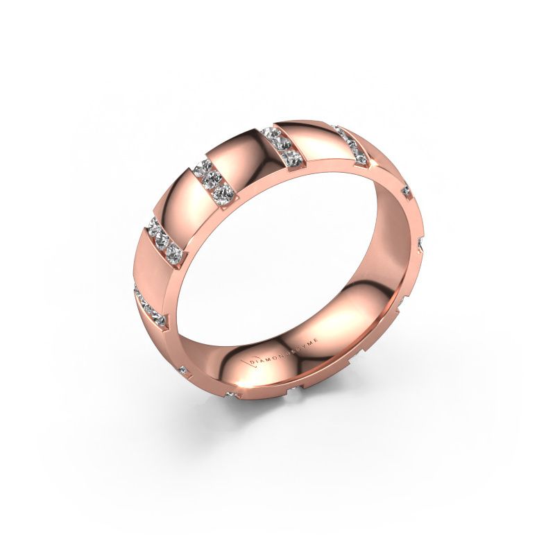 Weddings ring Juul 585 rose gold zirconia ±5x1.8 mm