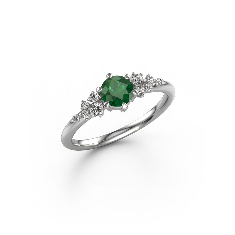 Engagement ring Royce RND 585 white gold emerald 5 mm