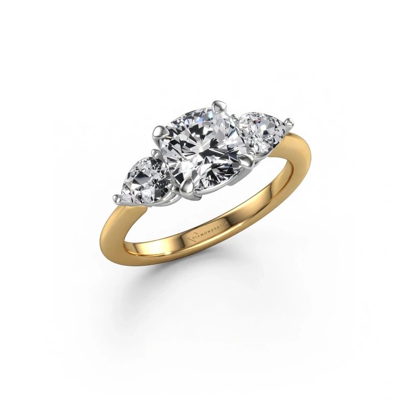 Bague de fiançailles Chanou CUS 585 or jaune diamant 2.58 crt