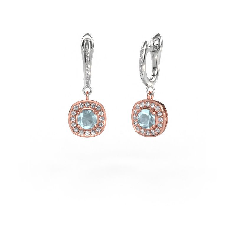 Ohrhänger Marlotte 2 585 Roségold Aquamarin 5 mm