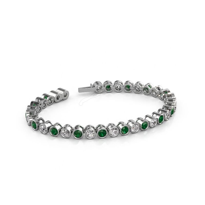 Tennis bracelet Allegra 4 mm 585 white gold emerald 4 mm