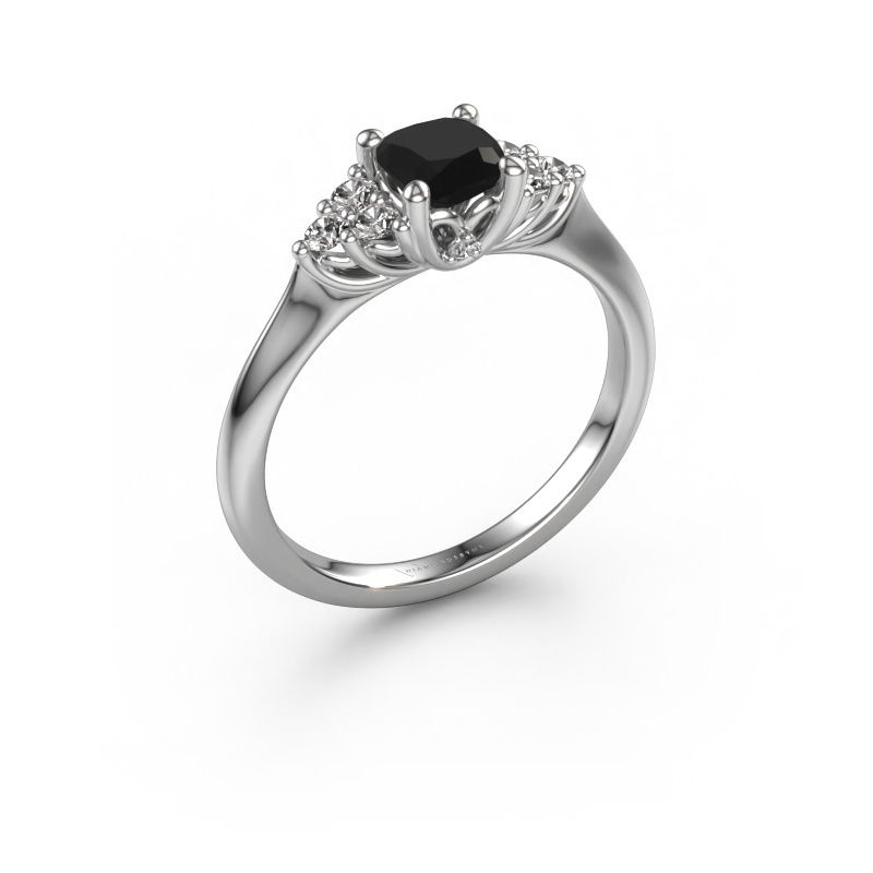 Bague de fiançailles Felipa CUS 950 platine diamant noir 0.893 crt