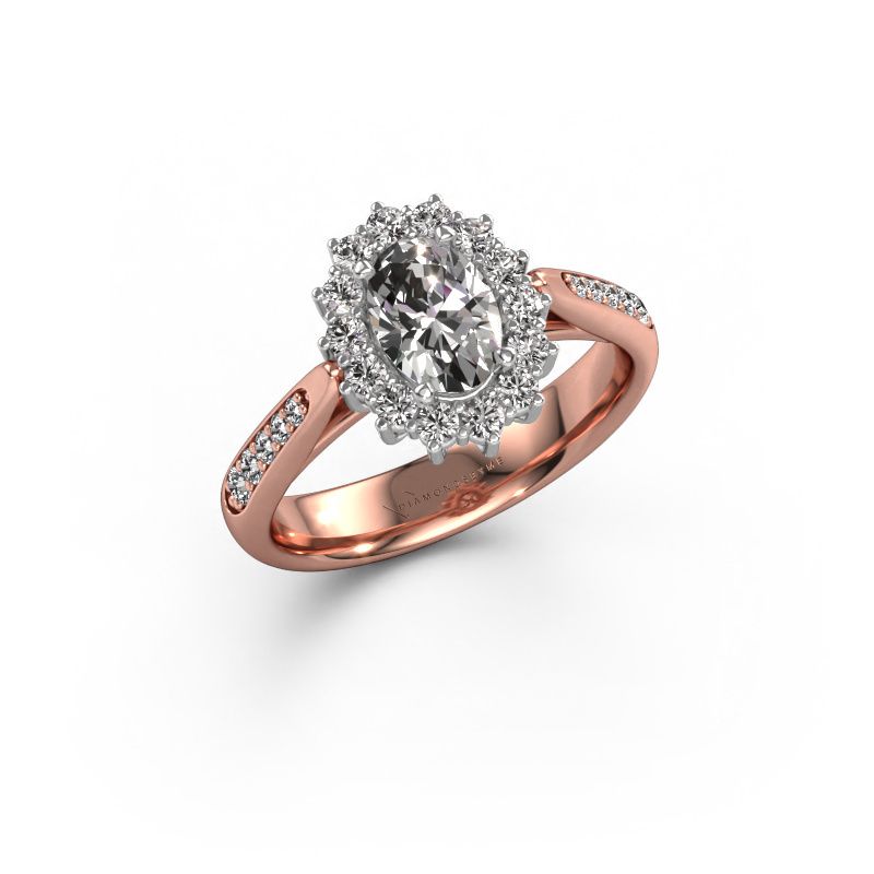 Verlovingsring Margien 2 585 rosé goud lab-grown diamant 0.80 crt