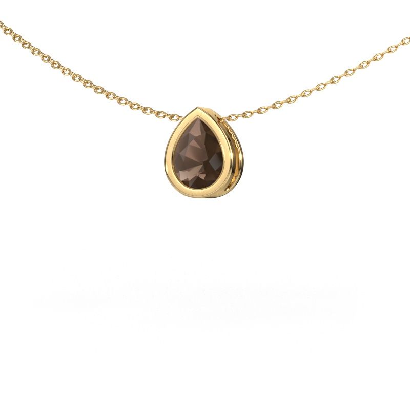 Pendant Lavon PER 585 gold smokey quartz 8x6 mm