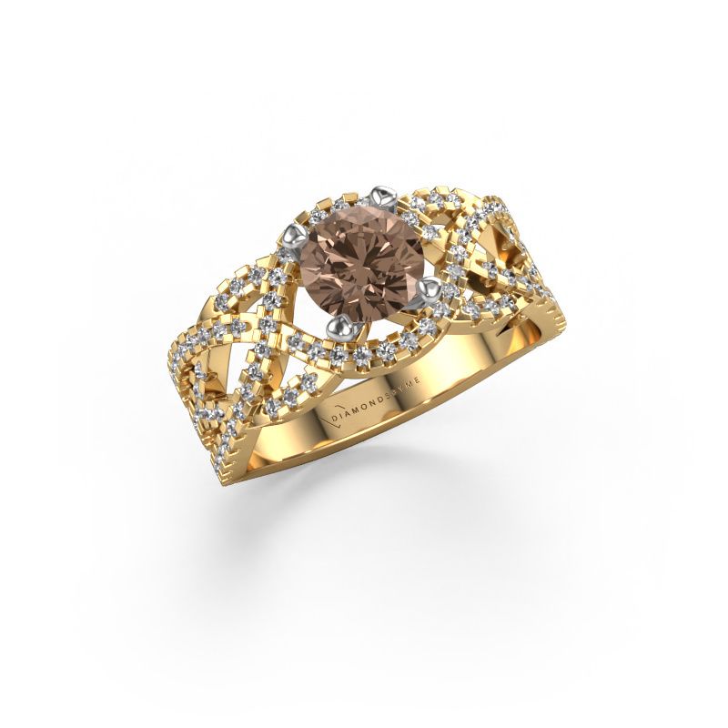 Ring Jeni 585 goud bruine diamant 1.523 crt