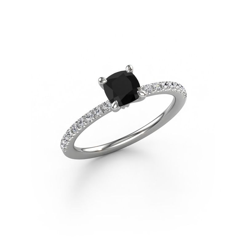 Verlovingsring Crystal CUS 2 950 platina zwarte diamant 0.880 crt
