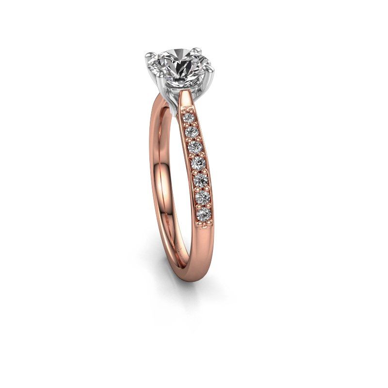 Afbeelding van Verlovingsring Mignon rnd 2 585 rosé goud diamant 1.189 crt