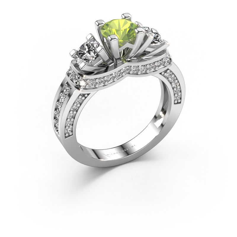 Verlobungsring Phileine 585 Weißgold Peridot 5 mm
