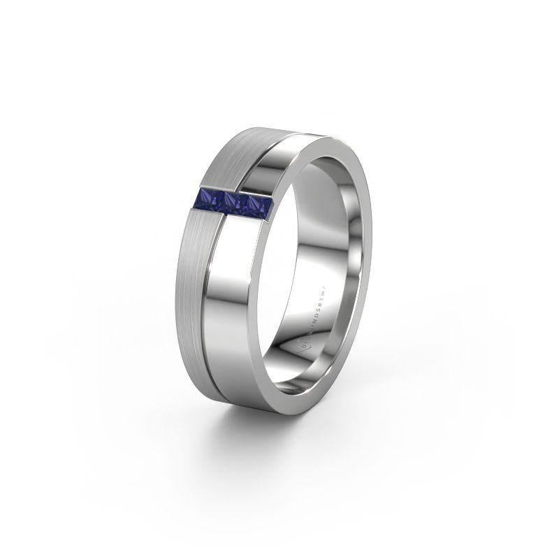 Wedding ring WH0906L16A 950 platinum sapphire ±6x1.7 mm