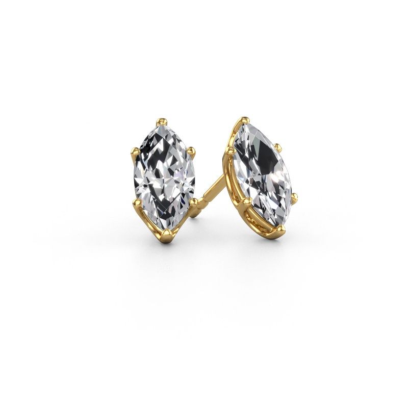 Clous d'oreilles Sam MRQ 585 or jaune diamant 1.50 crt