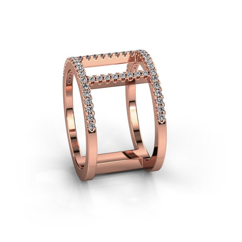 Afbeelding van Ring Amee<br/>585 rosé goud<br/>Diamant 0.407 crt