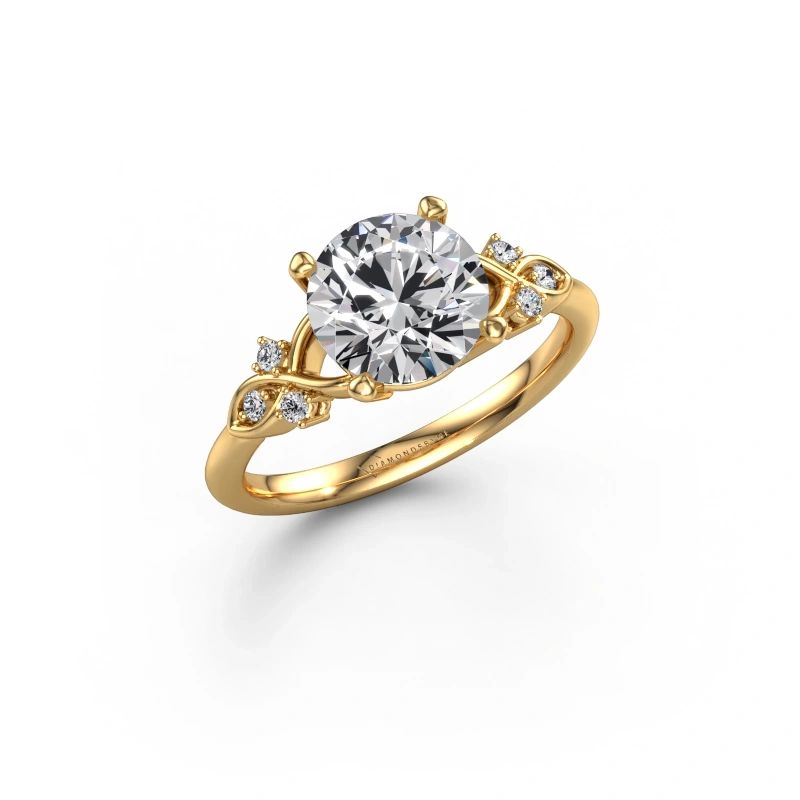 Engagement ring Azra RND 585 gold lab grown diamond 2.072 crt