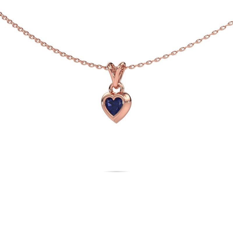 Image of Pendant Charlotte Heart 585 rose gold sapphire 4 mm