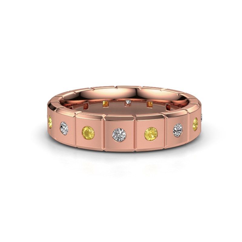Image of Weddings ring WH2055L15DP<br/>585 rose gold ±5x2.4 mm<br/>Yellow sapphire