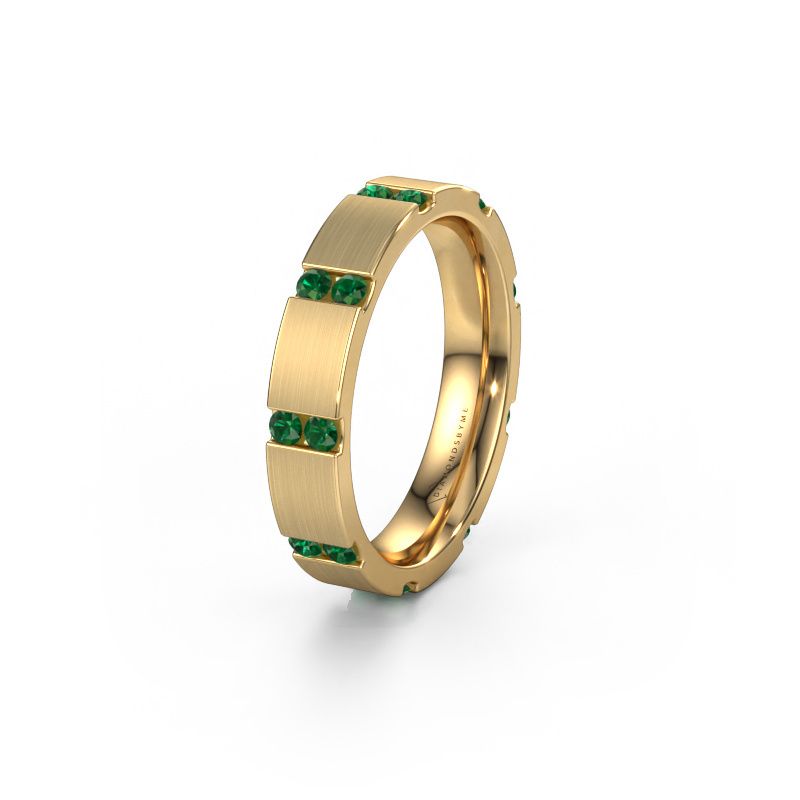 Bague de mariage WH2132L14BM 585 or jaune emeraude ±4x2.2 mm