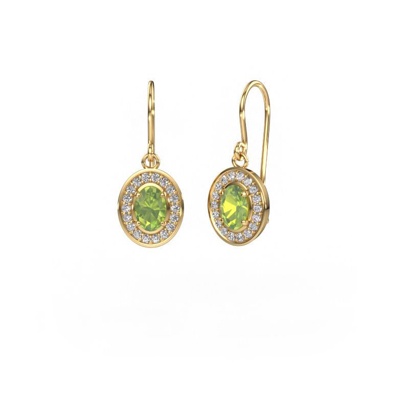 Pendants d'oreilles Layne 1 585 or jaune péridot 6.5x4.5 mm
