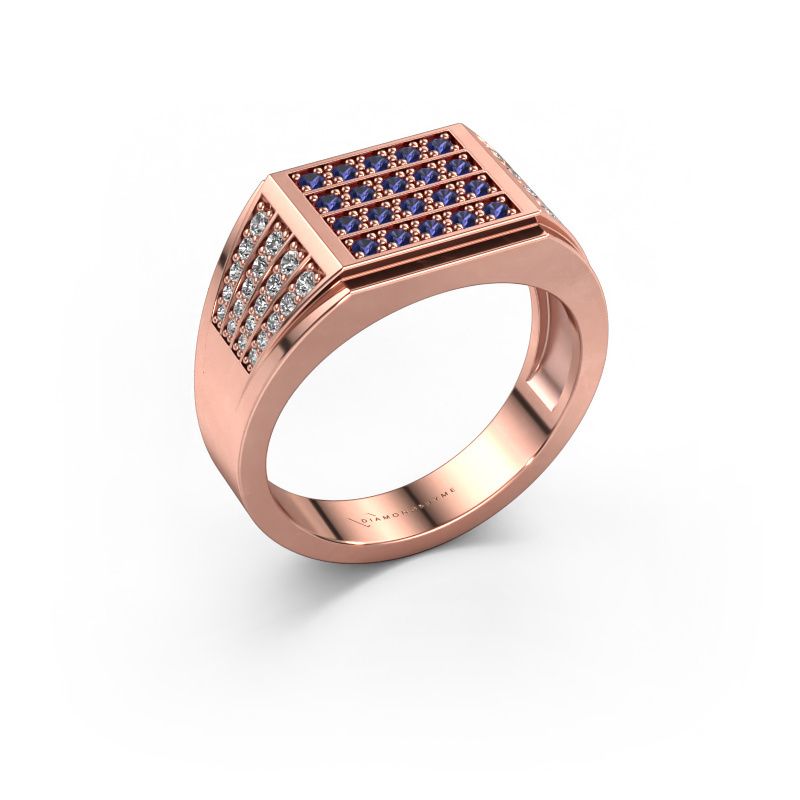 Herrenring Tim 585 Roségold Saphir 1.5 mm