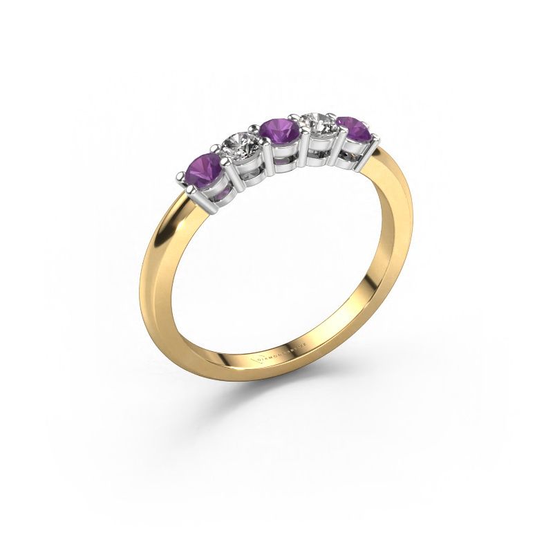Ring Michelle 5 585 Gold Amethyst 3 mm