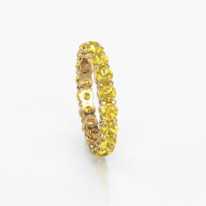 Image of Stackable ring Michelle full 3.4 585 gold yellow sapphire 3.4 mm