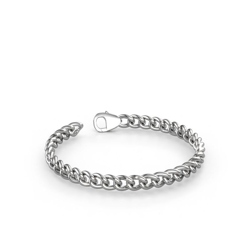 Cuban bracelet ±6 mm 585 white gold