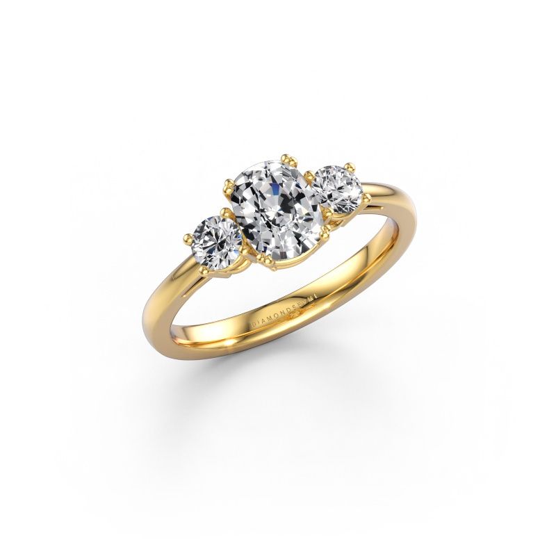 Engagement ring Dominique CSH 1 585 gold lab grown diamond 1.360 crt