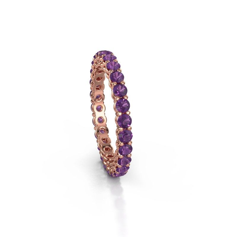 Image of Stackable ring Michelle full 2.4 585 rose gold amethyst 2.4 mm