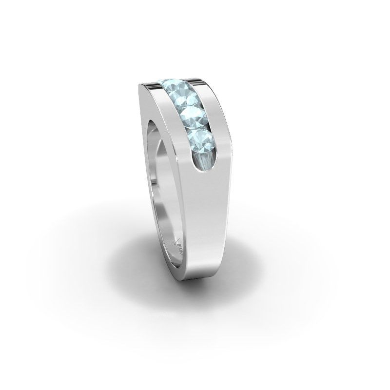 Image of Men's ring Richard<br/>950 platinum<br/>Aquamarine 4 mm