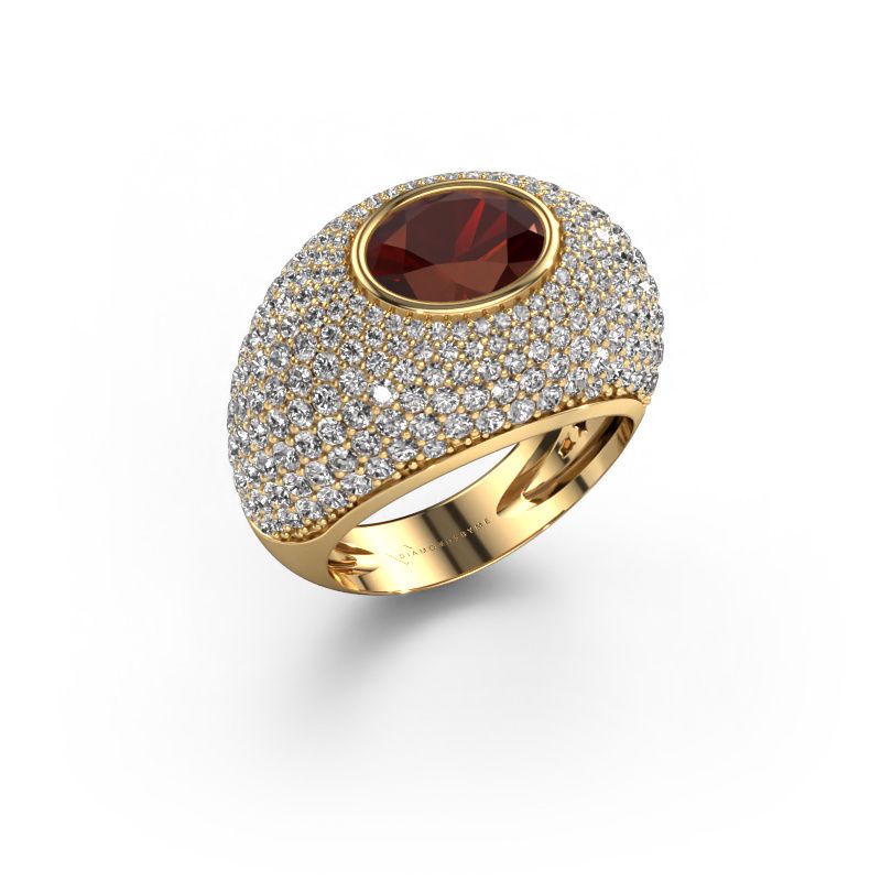 Ring Armida 585 gold garnet 9x7 mm