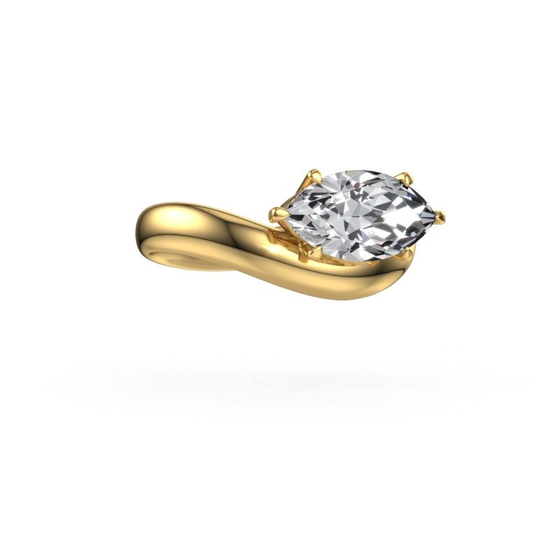 Engagement ring Floor MRQ 585 gold diamond 2.00 crt