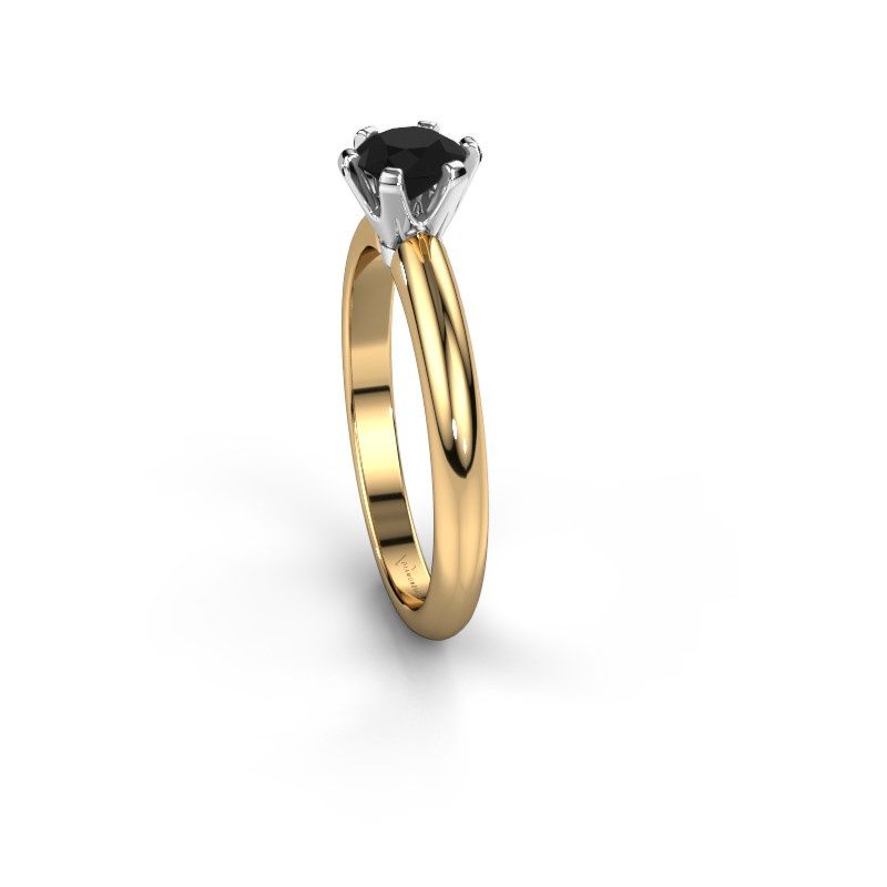 Image de Bague de fiançailles Tiffy 1<br/>585 or jaune<br/>Diamant noir 0.60 crt