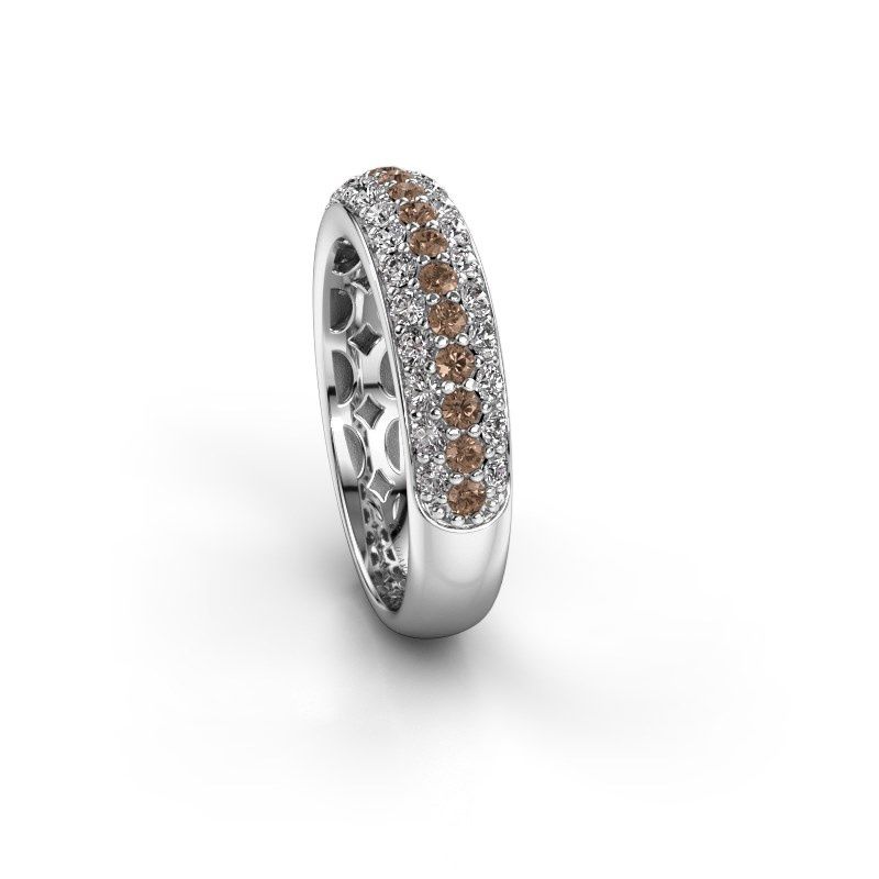 Afbeelding van Ring Emely 6<br/>950 platina<br/>Bruine diamant 0.952 crt