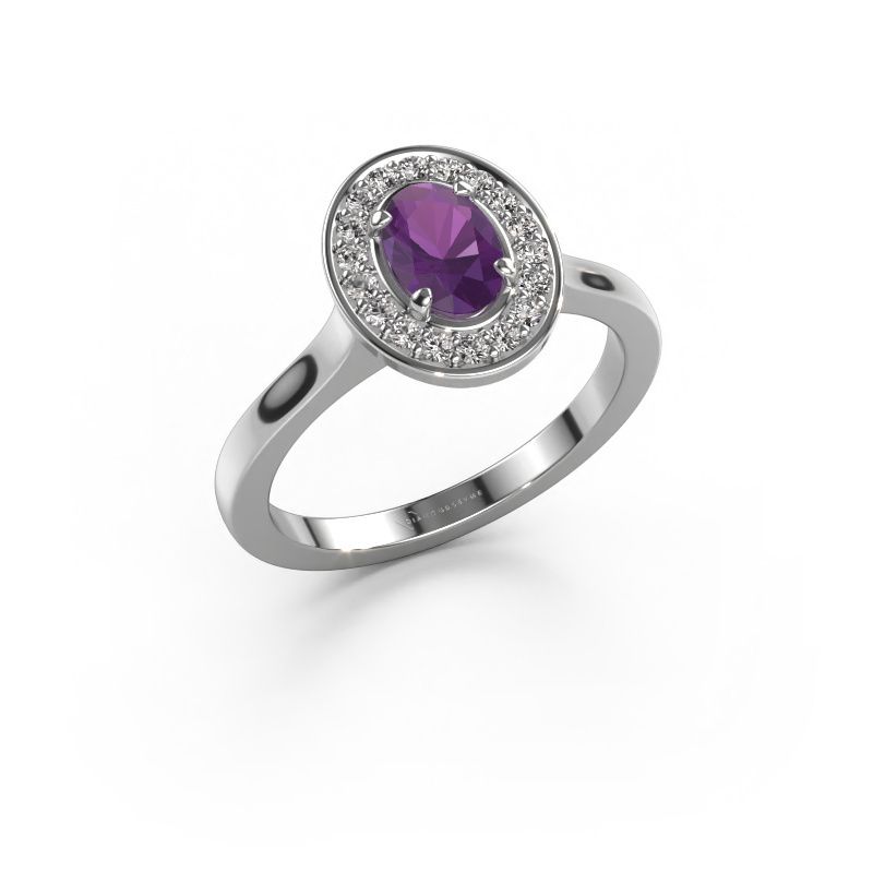 Ring Madelon 1 950 platinum amethyst 7x5 mm