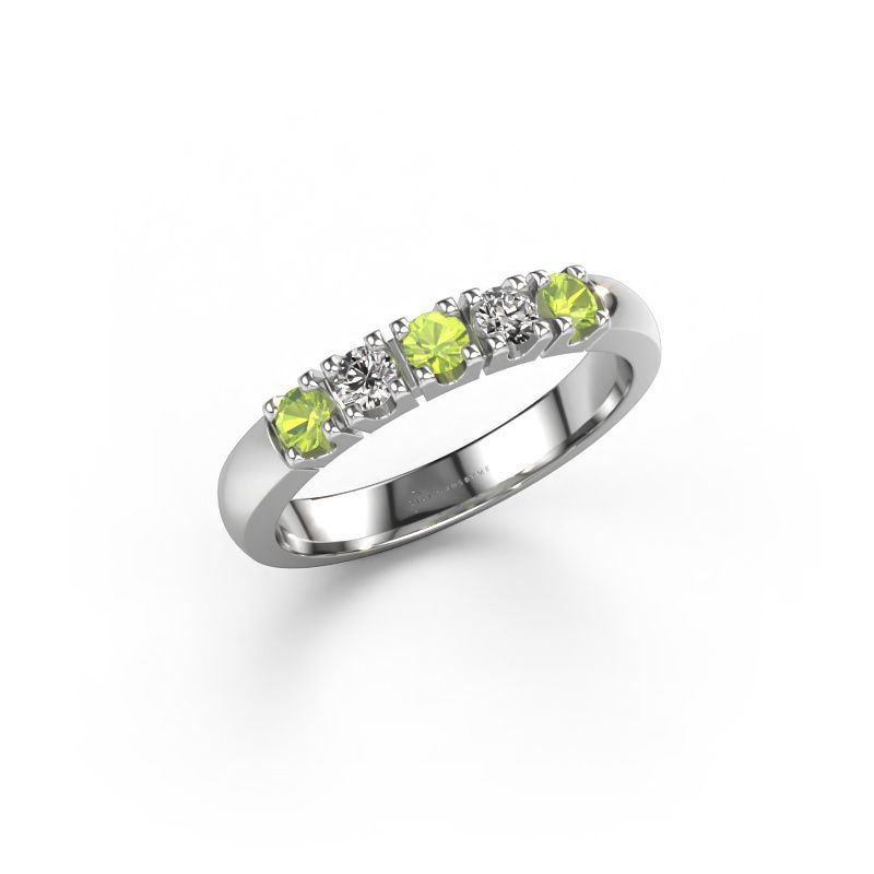 Ring Rianne 5 950 platina peridoot 2.7 mm