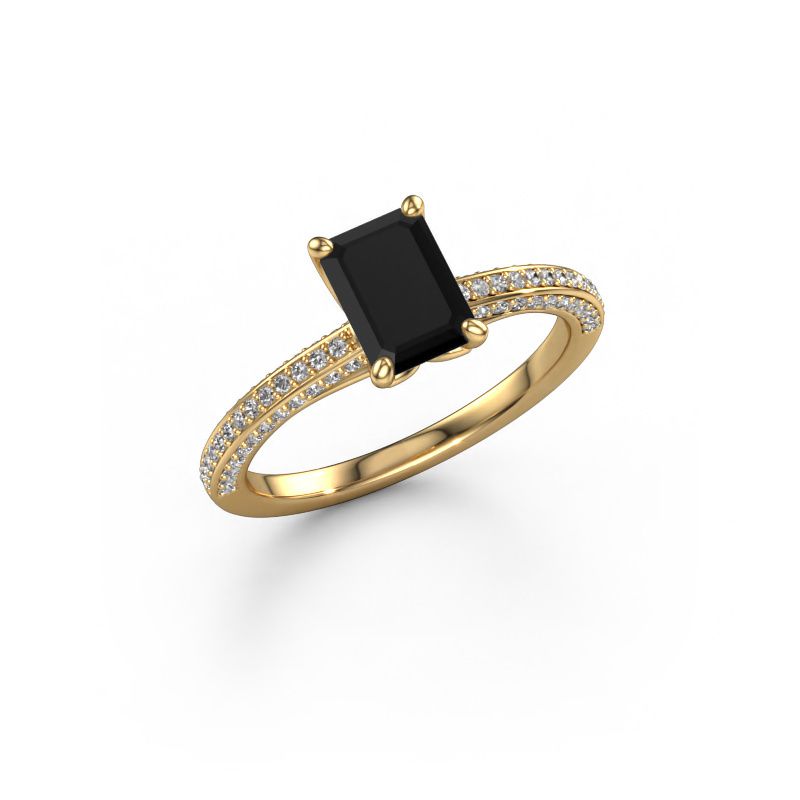 Verlobungsring Elenore eme 585 Gold Schwarz Diamant 1.380 crt