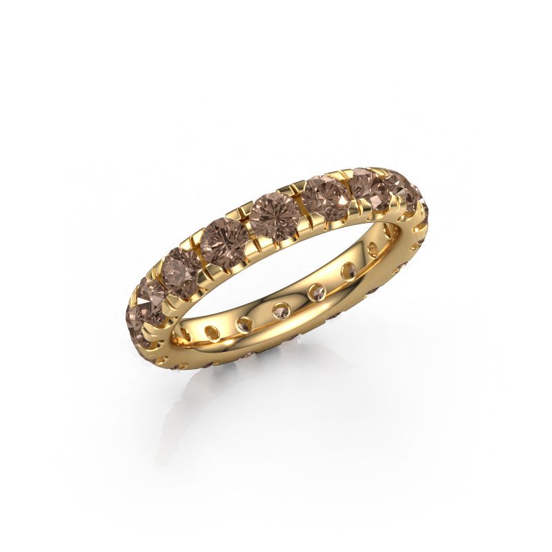 Stackable ring Jackie 3.4 585 gold brown diamond 2.700 crt