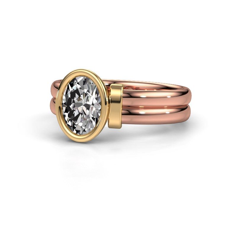Afbeelding van Ring Gerda 585 rosé goud diamant 1.10 crt