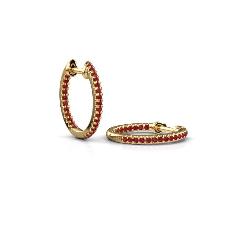 Bild von Creole jackie 12.5 mm b<br/>585 Gold<br/>Rubin 1 mm