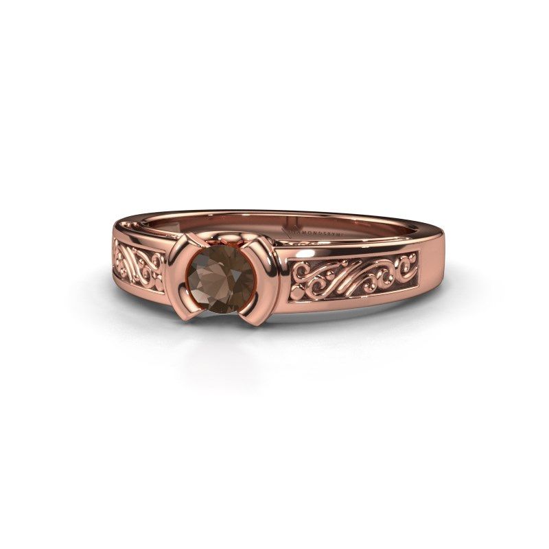 Bild von Verlobungsring elena<br/>585 Roségold<br/>Rauchquarz 4 mm