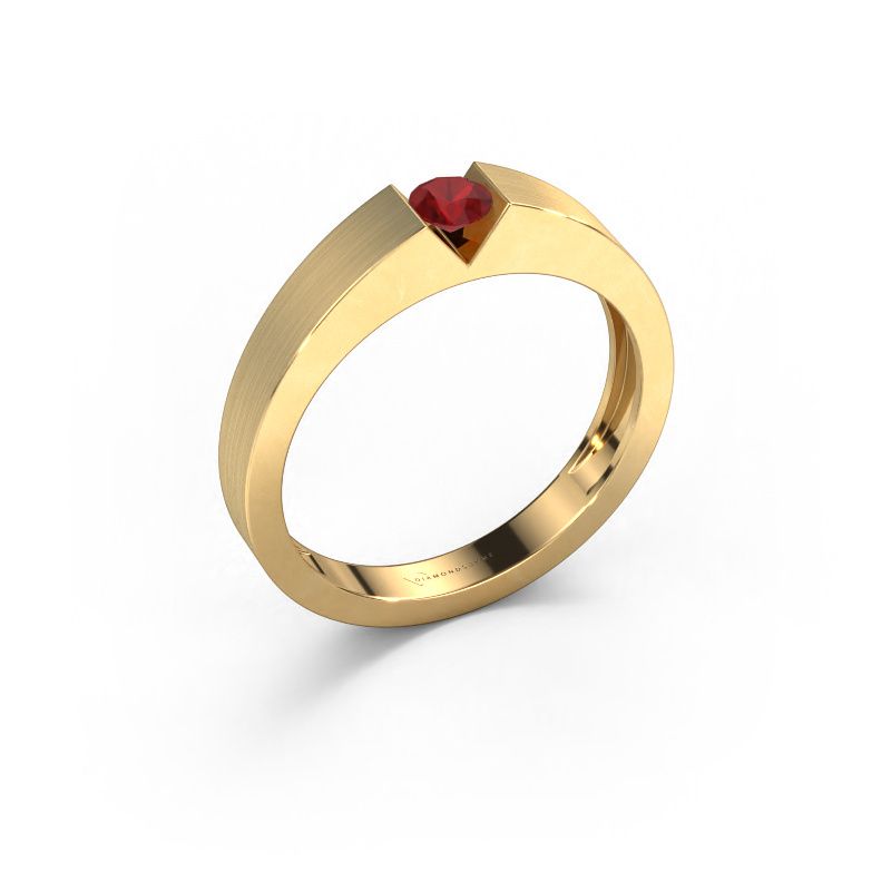 Verlobungsring Lizzy 1 585 Gold Rubin 3.7 mm