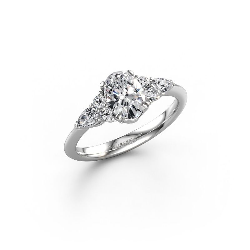 Engagement ring Melani OVL 950 platinum lab grown diamond 1.28 crt