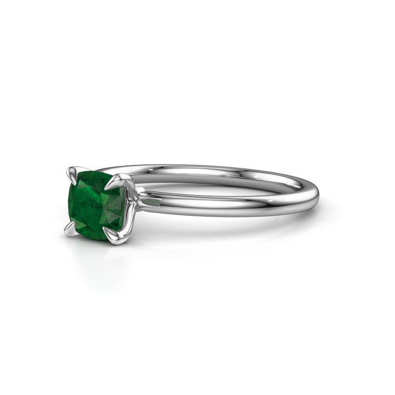 Afbeelding van Verlovingsring Crystal CUS 1 585 witgoud smaragd 5.5 mm