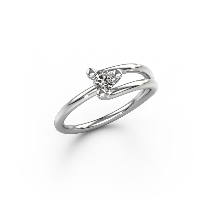 Ring Roosmarijn 585 witgoud lab-grown diamant 0.08 crt
