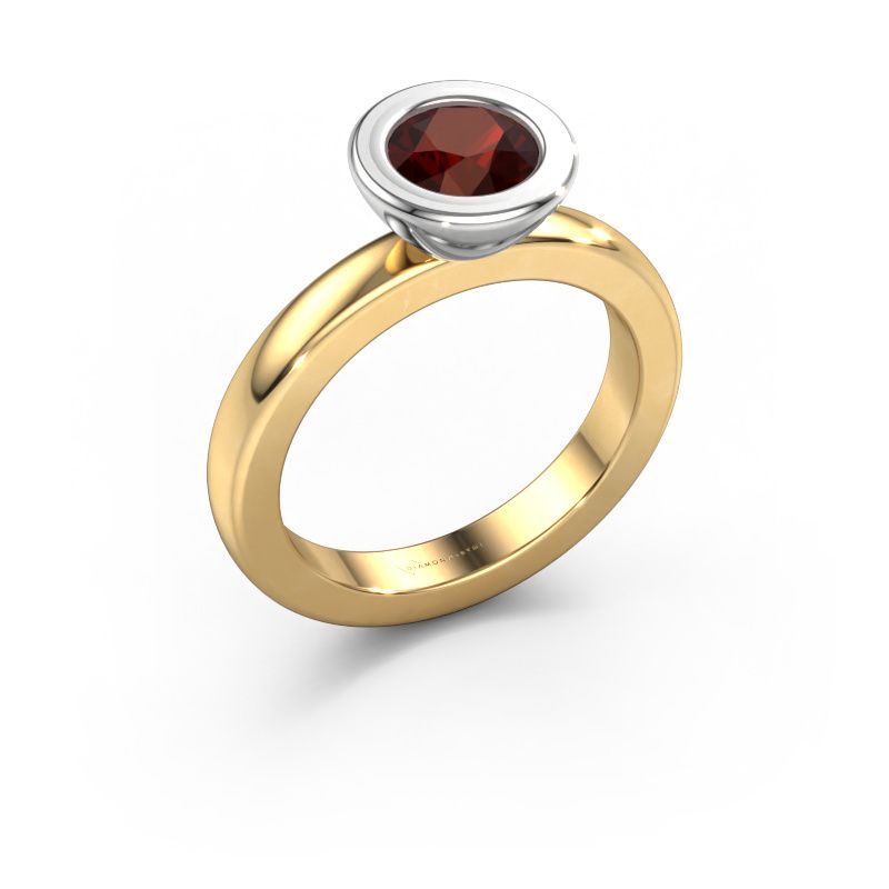 Steckring Eloise Round 585 Gold Granat 6 mm