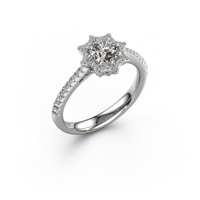 Engagement ring Zena 950 platinum lab grown diamond 0.730 crt