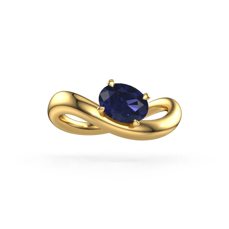 Engagement ring Chloe OVL 585 gold sapphire 7,5x5,5 mm