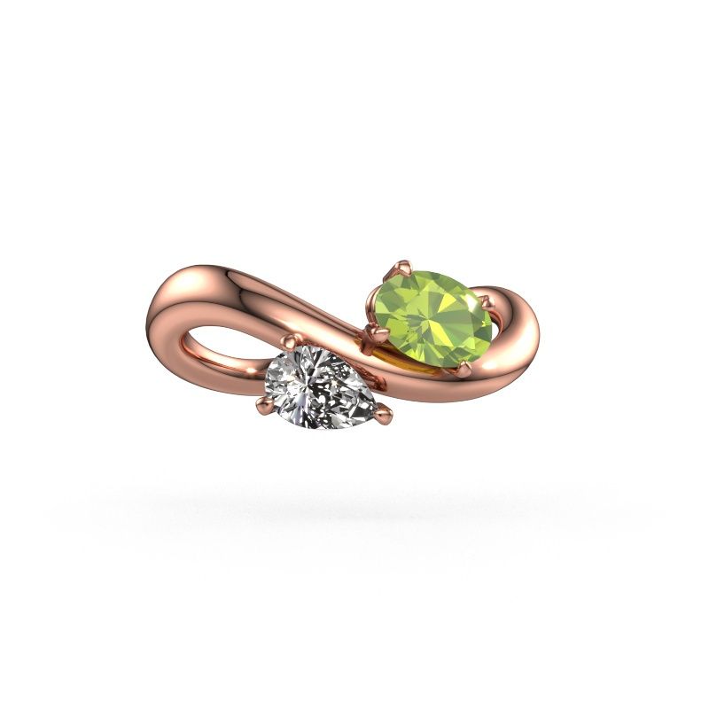 Verlobungsring Chloe OVL-PER 585 Roségold Peridot 6.5x4.5 mm