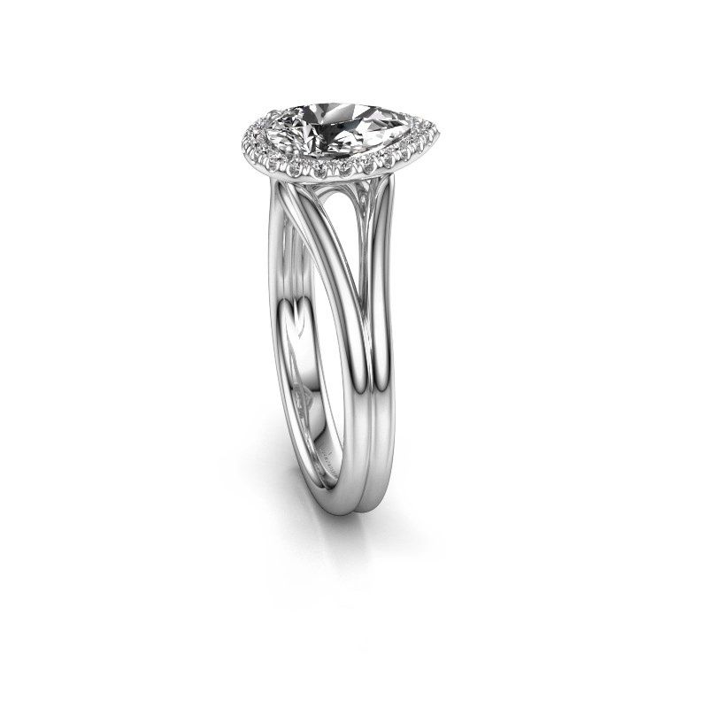 Afbeelding van Verlovingsring verla pear 1<br/>585 witgoud<br/>diamant 1.097 crt
