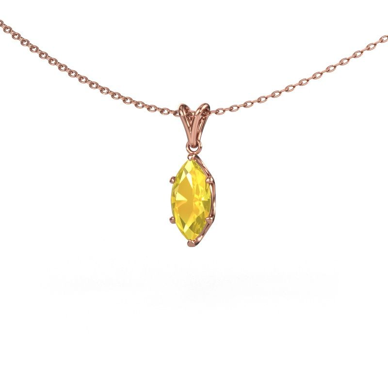 Anhänger Sam MRQ 585 Roségold Gelb Saphir 10x5 mm