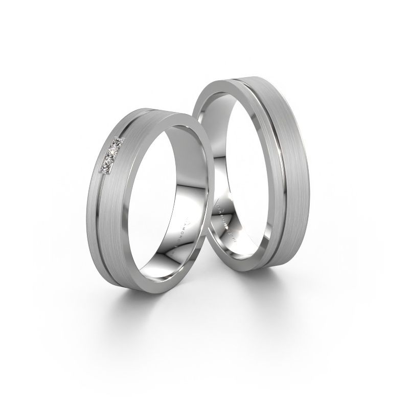 Eheringe set WH0158LM14X ±4,5 x 1,5 mm 585 Weißgold